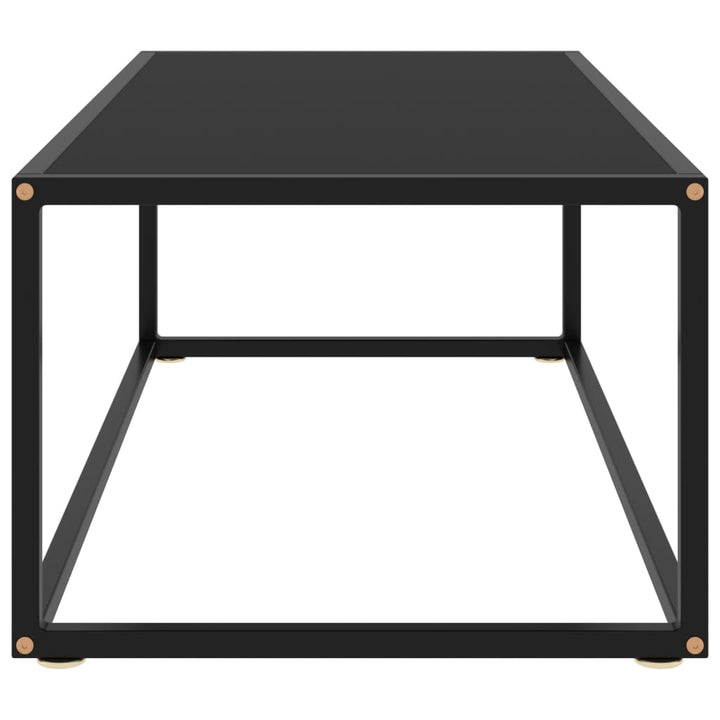 sofabord 100x50x35 cm glas sort