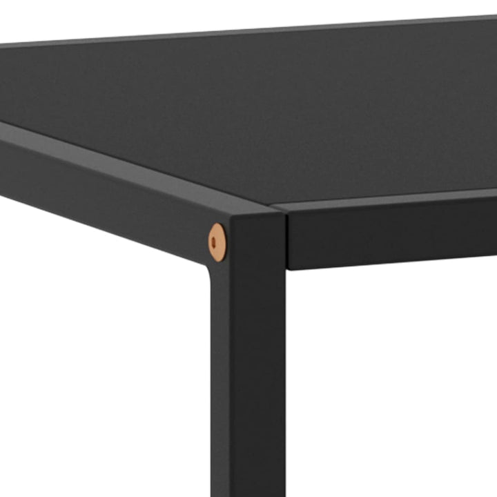 sofabord 100x50x35 cm glas sort