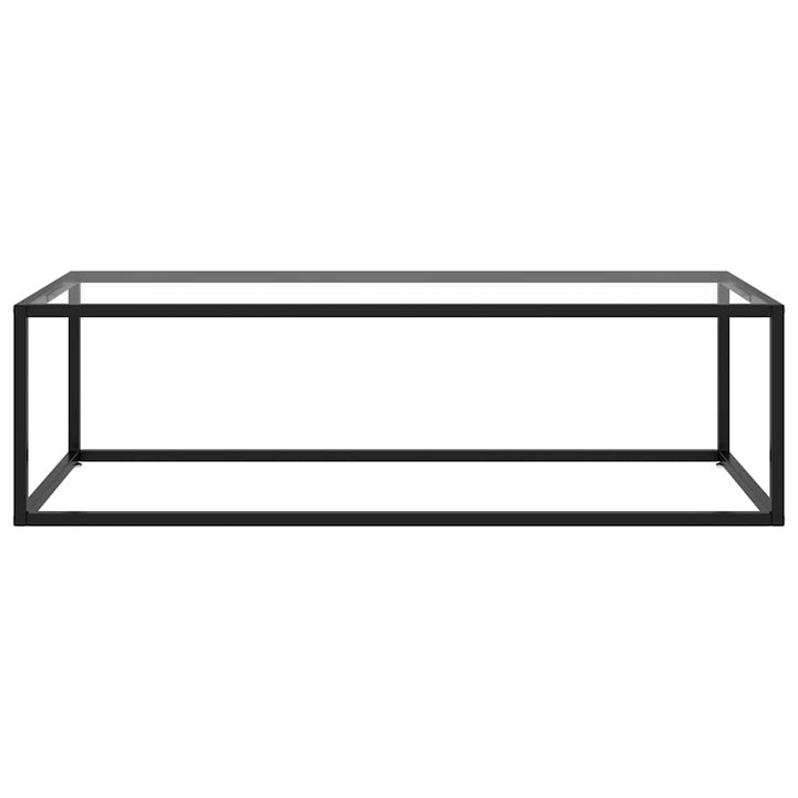 sofabord 120x60x35 cm hærdet glas sort