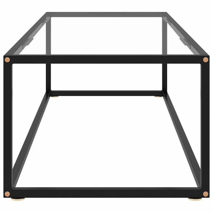 sofabord 120x60x35 cm hærdet glas sort