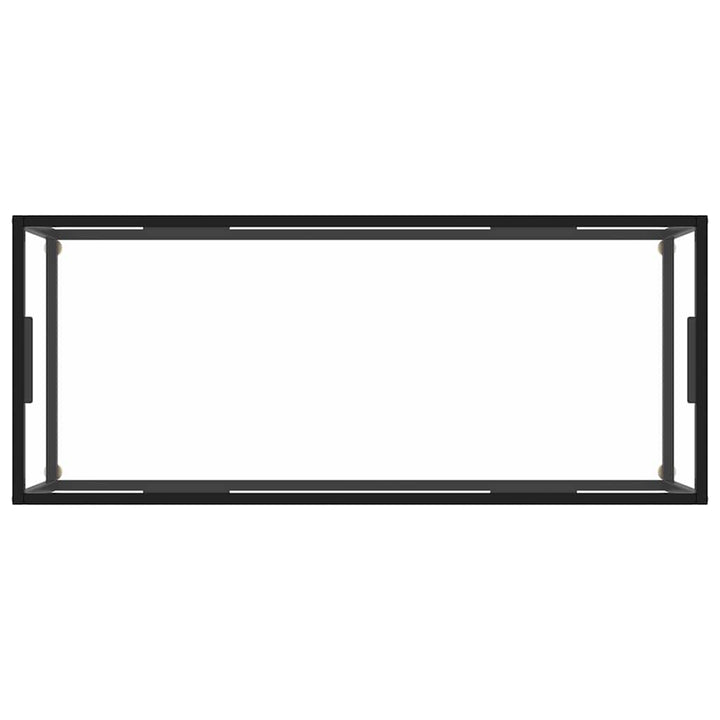 sofabord 120x60x35 cm hærdet glas sort