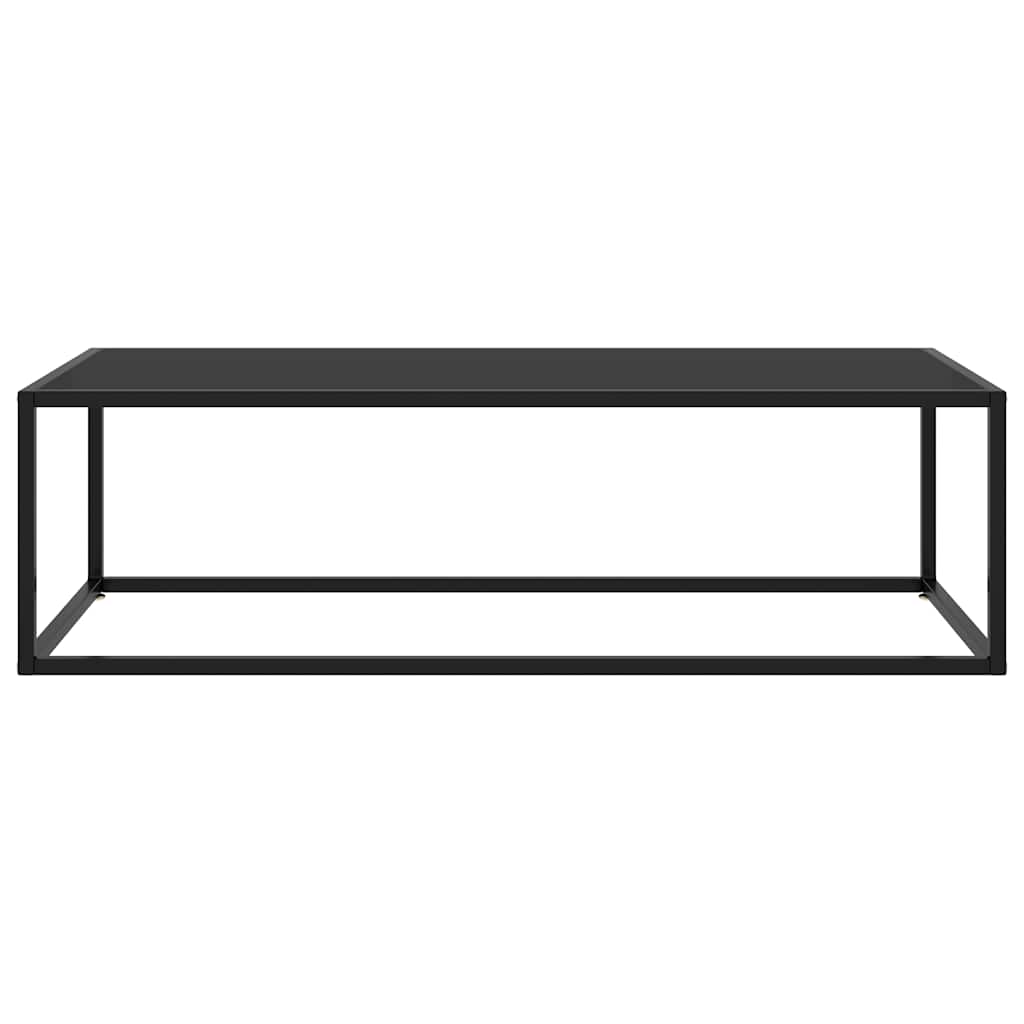 sofabord 120x50x35 glas sort
