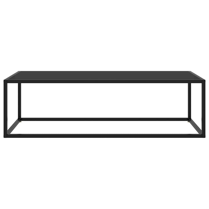 sofabord 120x50x35 glas sort