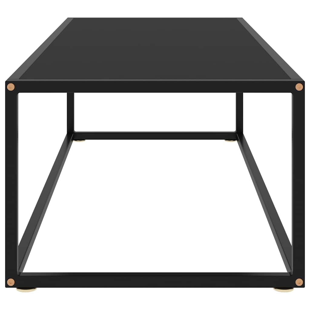 sofabord 120x50x35 glas sort