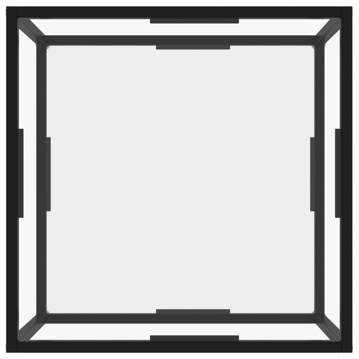 sofabord 60x60x35 cm hærdet glas transparent