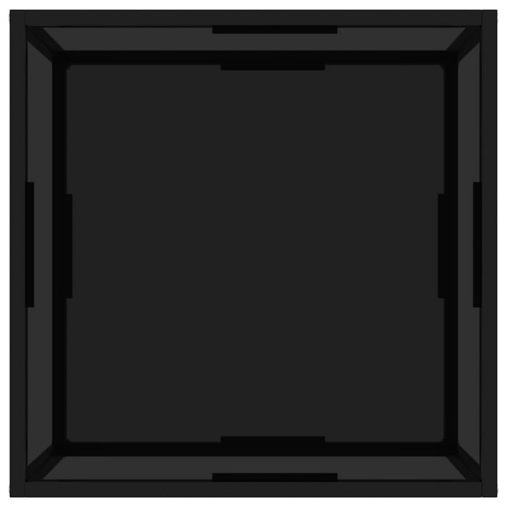 sofabord 60x60x35 cm hærdet glas sort