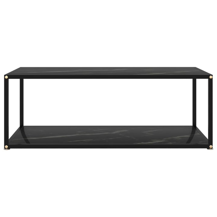 sofabord 100x50x35 cm hærdet glas sort