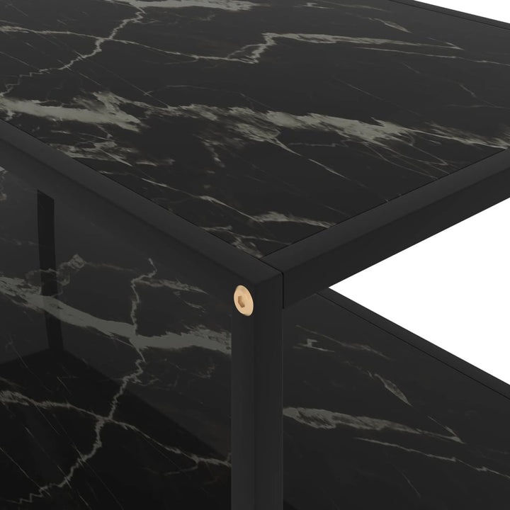 sofabord 100x50x35 cm hærdet glas sort