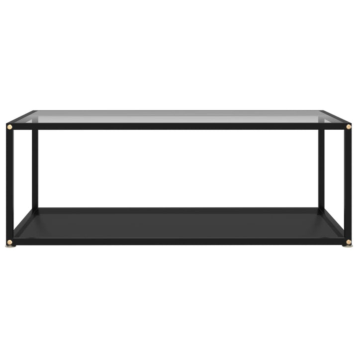 konsolbord 100x36x90 cm hærdet glas transparent og sort