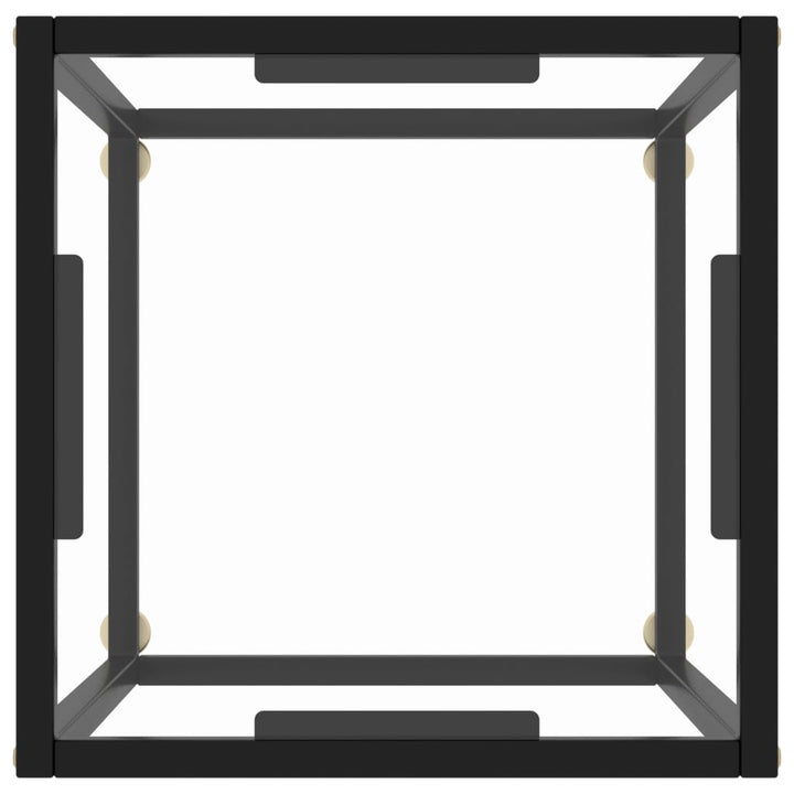 sofabord 40x40x50 cm hærdet glas sort