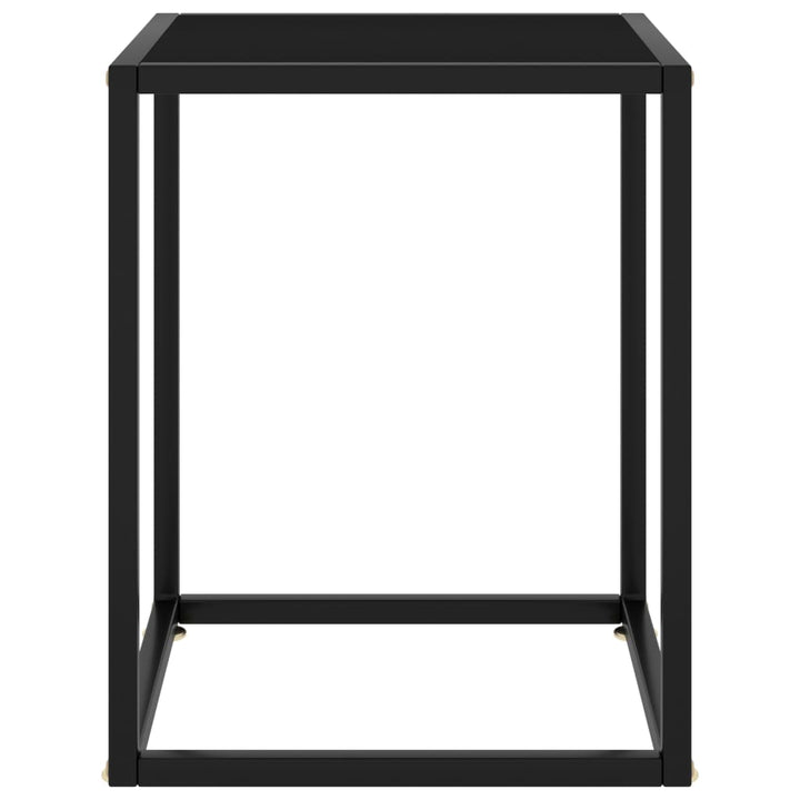 sofabord 40x40x50 cm glas sort