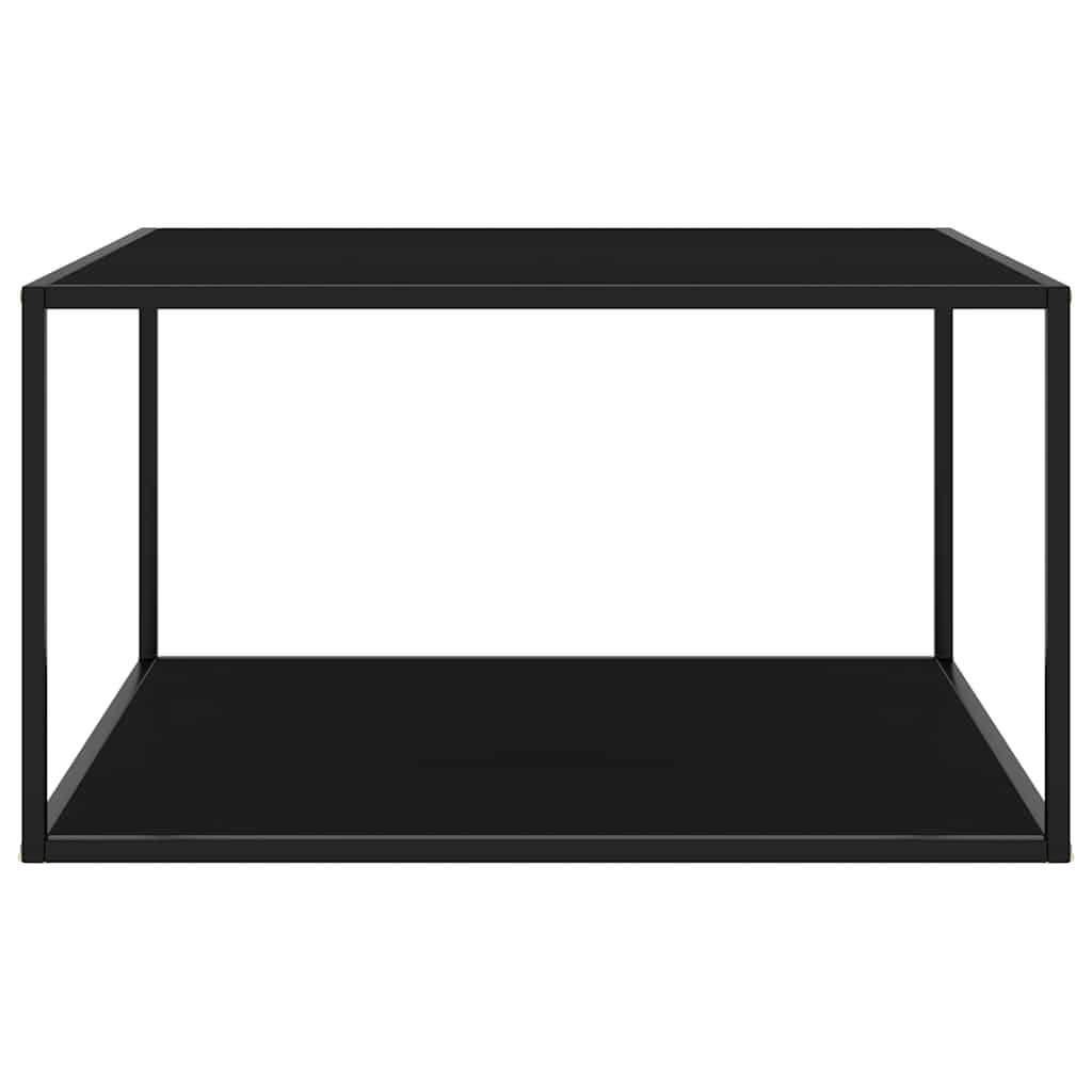 sofabord 90x90x50 cm glas sort