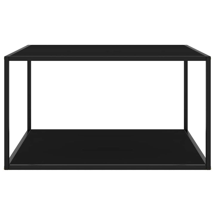 sofabord 90x90x50 cm glas sort