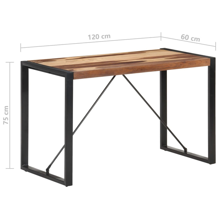 spisebord 120x60x75 cm massivt træ