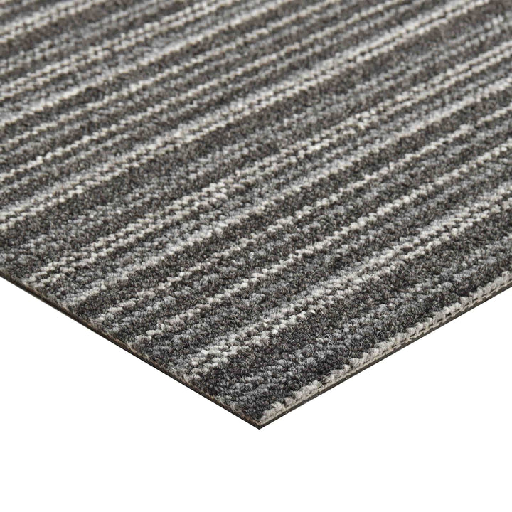 Tæppe 20 pcs Stribet antracit 50 x 50 cm 100% Polypropylen