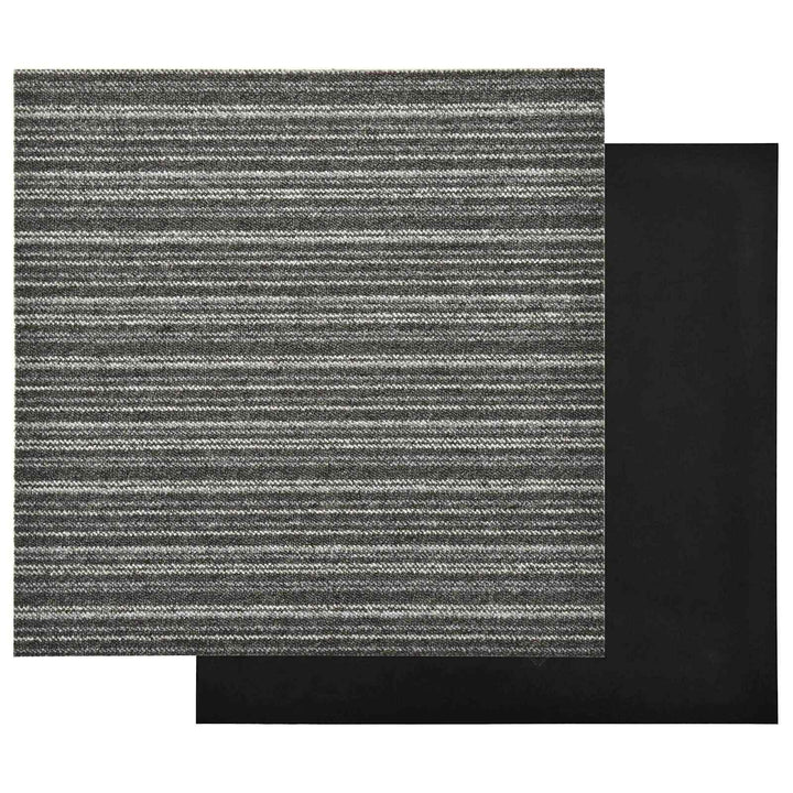 Tæppe 20 pcs Stribet antracit 50 x 50 cm 100% Polypropylen