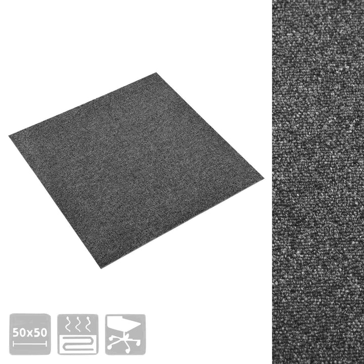 Tæppe 20 pcs Antracit 50 x 50 cm 100% Polypropylen