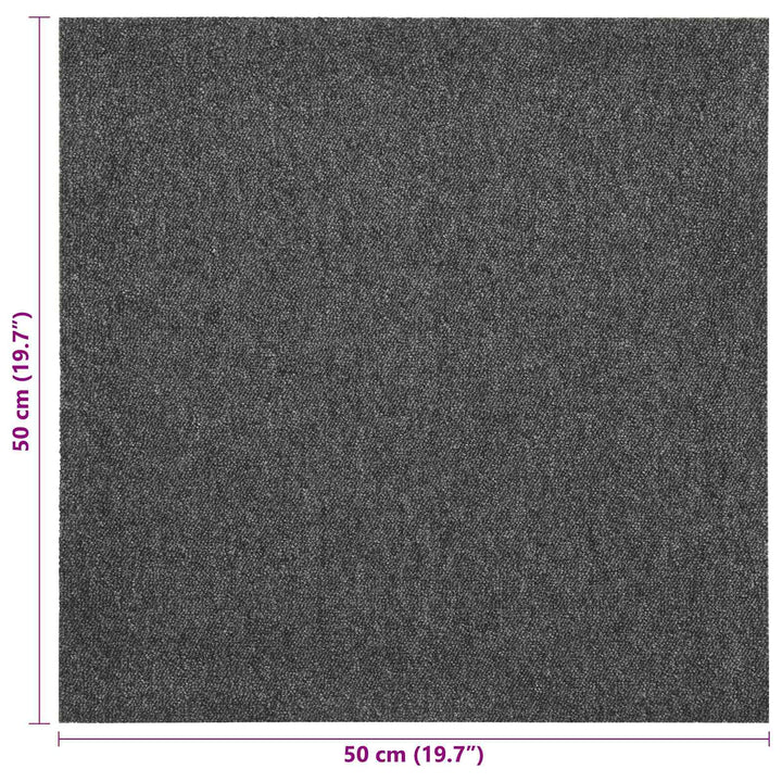 Tæppe 20 pcs Antracit 50 x 50 cm 100% Polypropylen