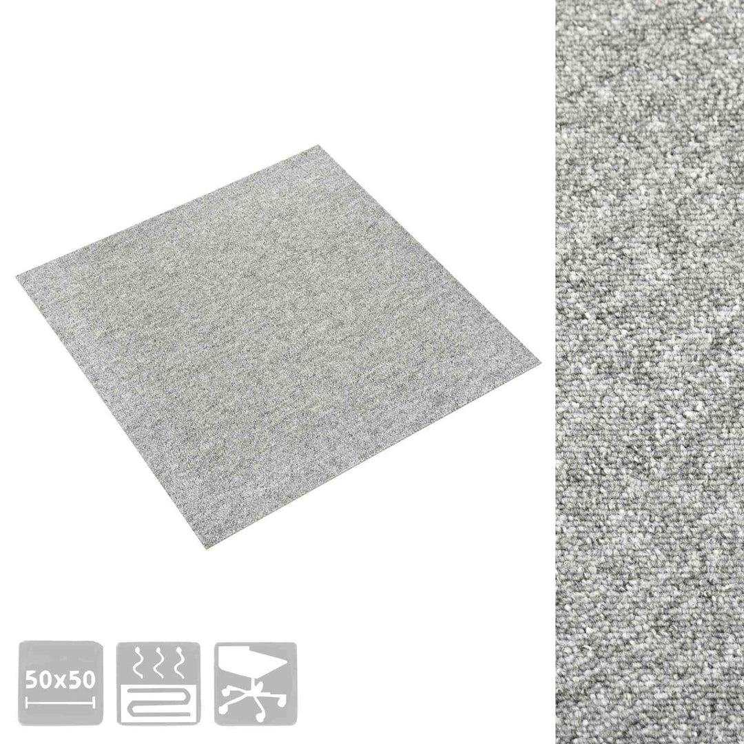Tæppe 20 pcs Lysegrå 50 x 50 cm 100% Polypropylen