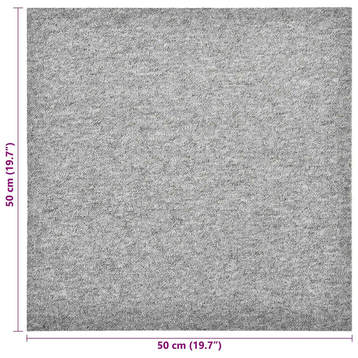 Tæppe 20 pcs Lysegrå 50 x 50 cm 100% Polypropylen