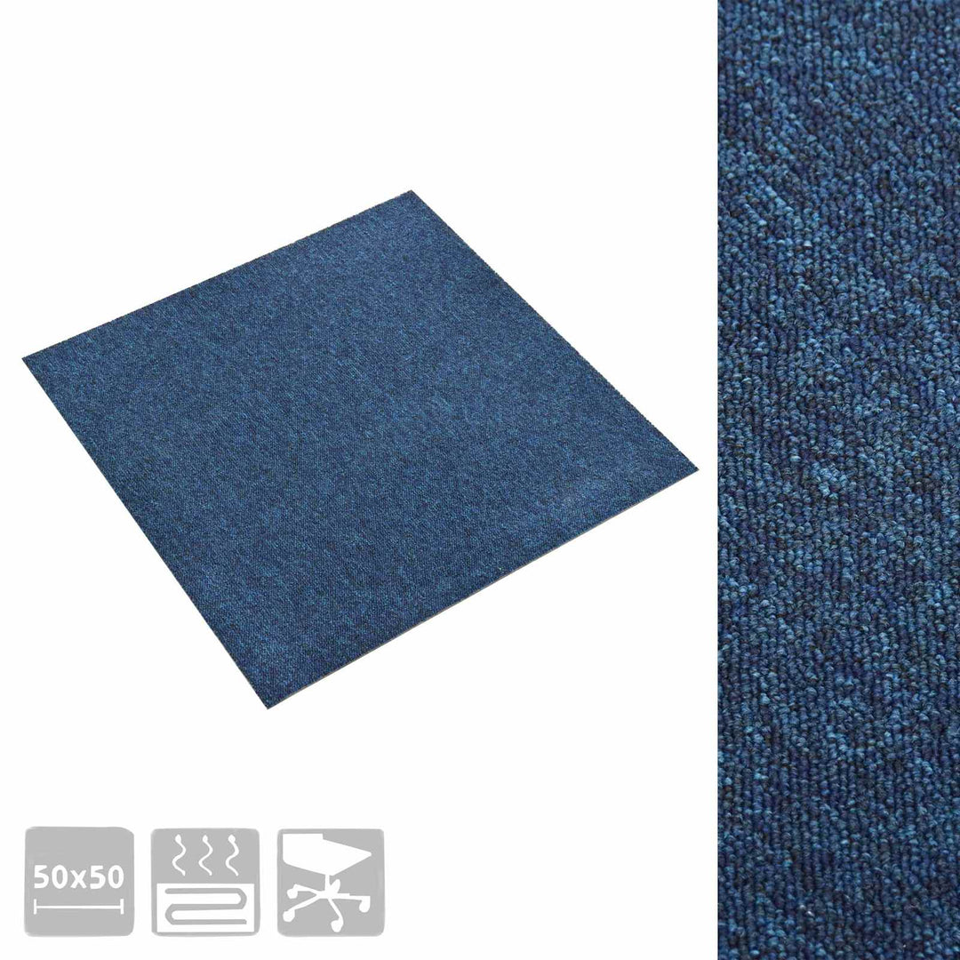 Tæppe 20 pcs Mørk blå 50 x 50 cm 100% Polypropylen
