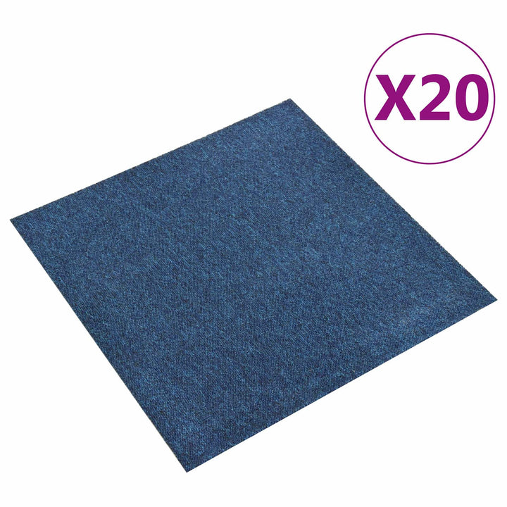Tæppe 20 pcs Mørk blå 50 x 50 cm 100% Polypropylen
