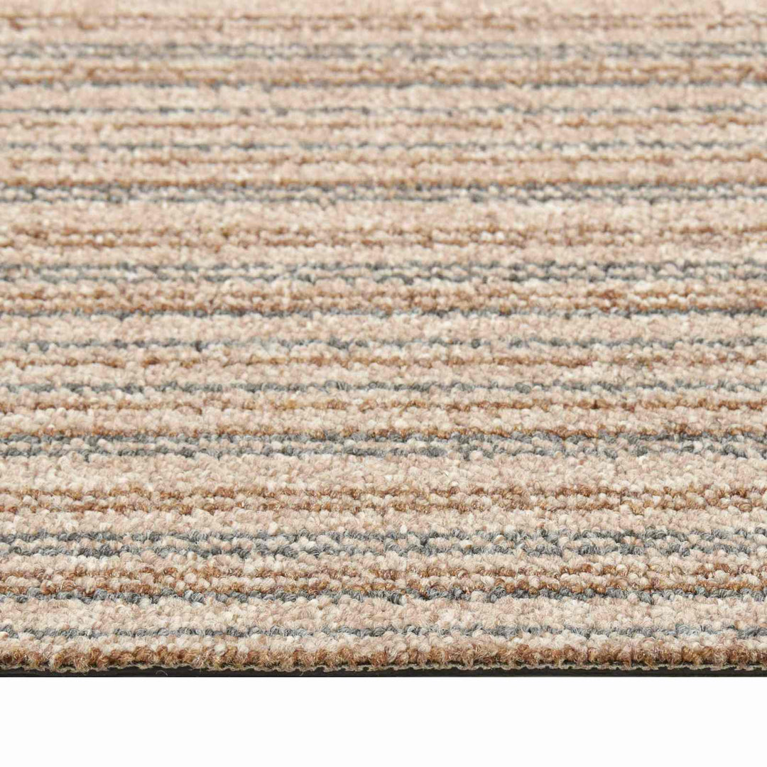 Tæppe 20 pcs Stribet beige 50 x 50 cm 100% Polypropylen