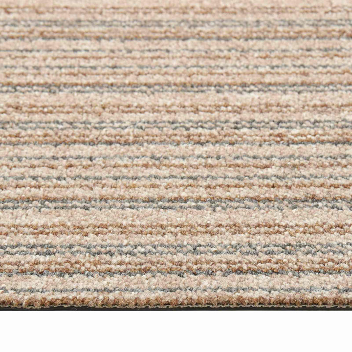 Tæppe 20 pcs Stribet beige 50 x 50 cm 100% Polypropylen