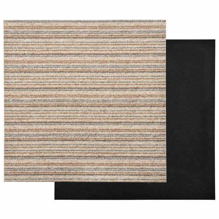 Tæppe 20 pcs Stribet beige 50 x 50 cm 100% Polypropylen