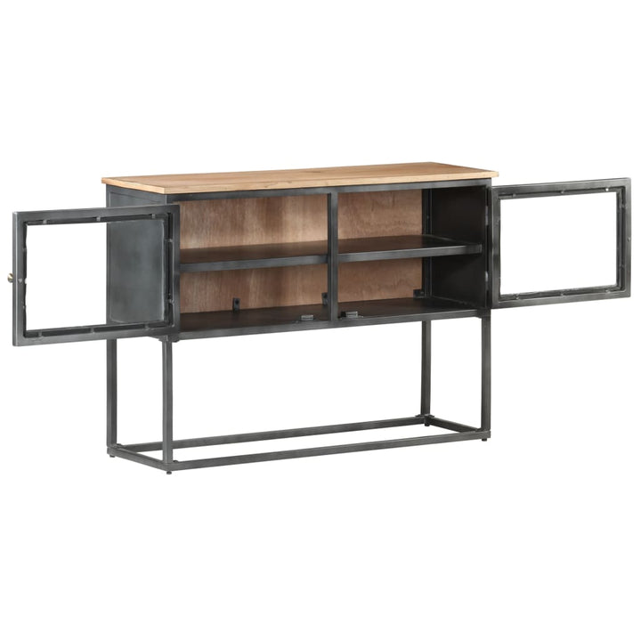 skænk 100x30x70 cm massivt akacietræ grå
