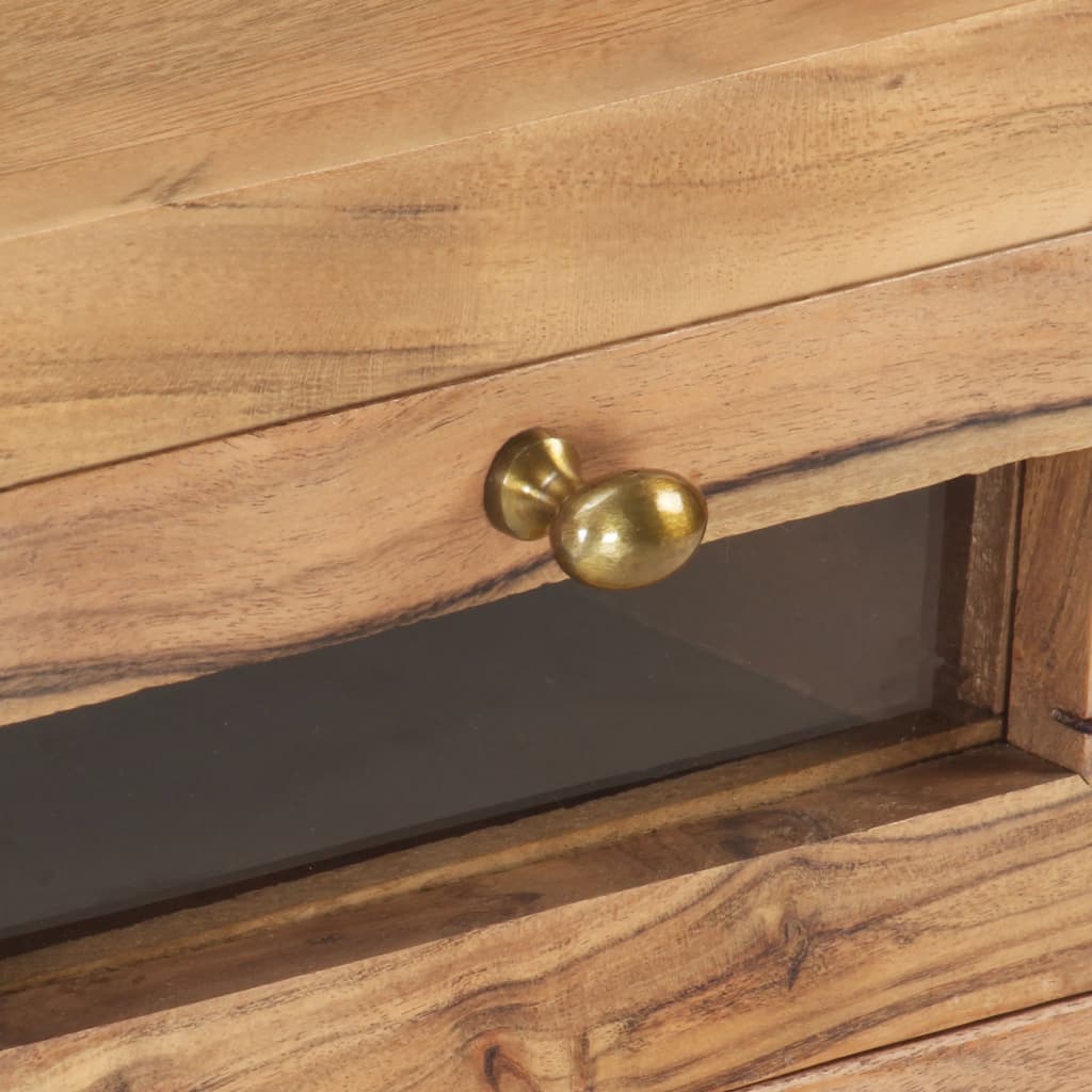 tv-bord 110x30x40 cm massivt akacietræ