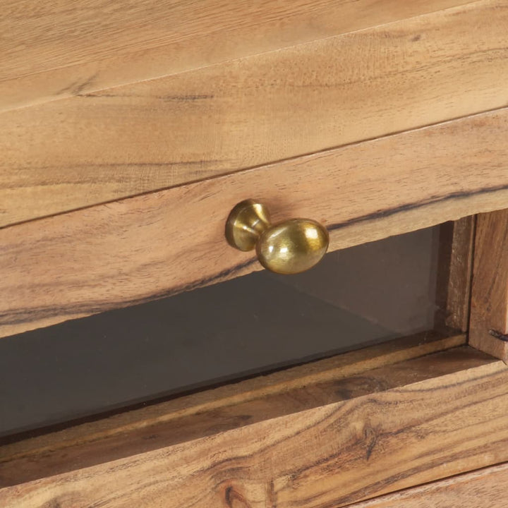 tv-bord 110x30x40 cm massivt akacietræ