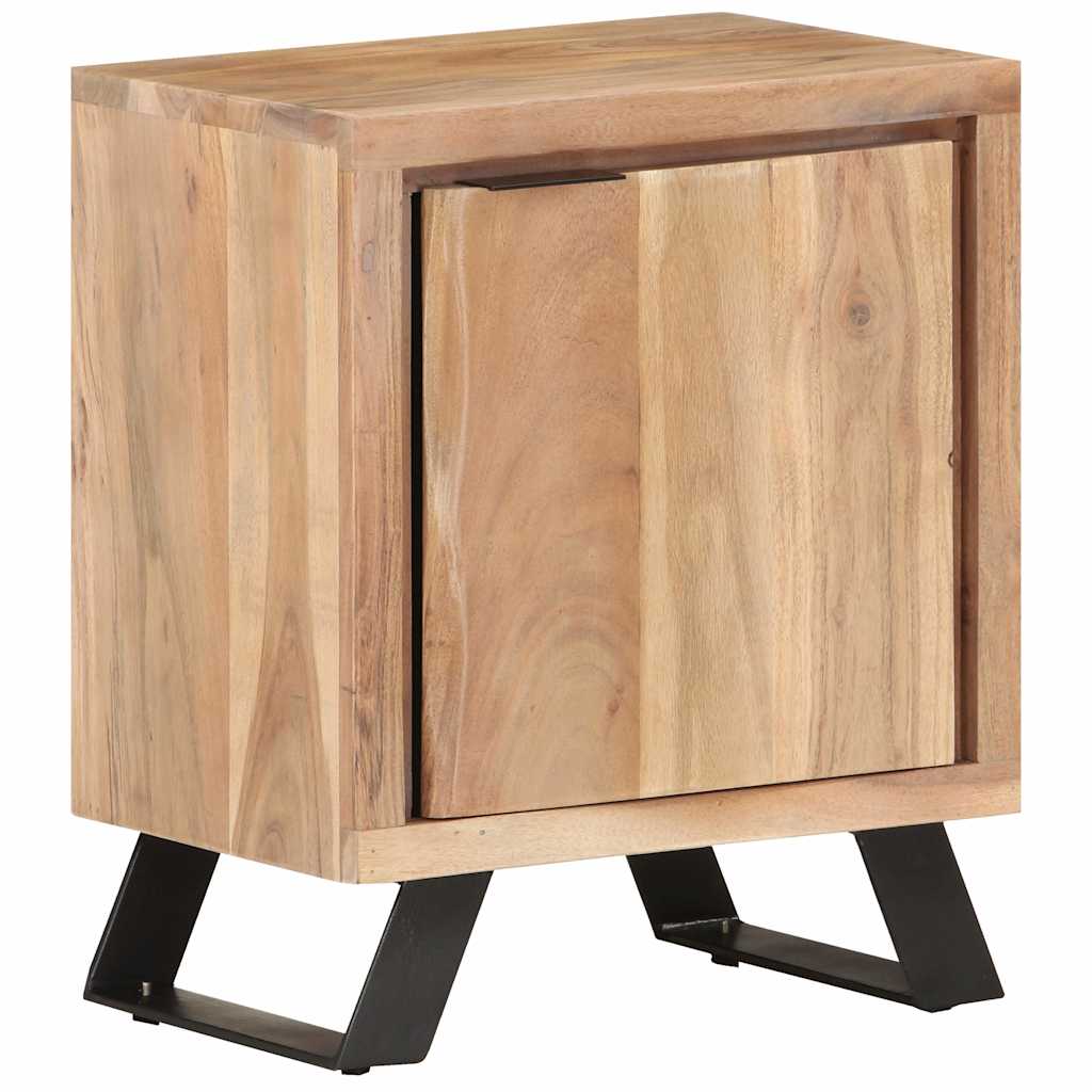 sengeskab 40x30x50 cm massivt akacietræ med naturlige kanter