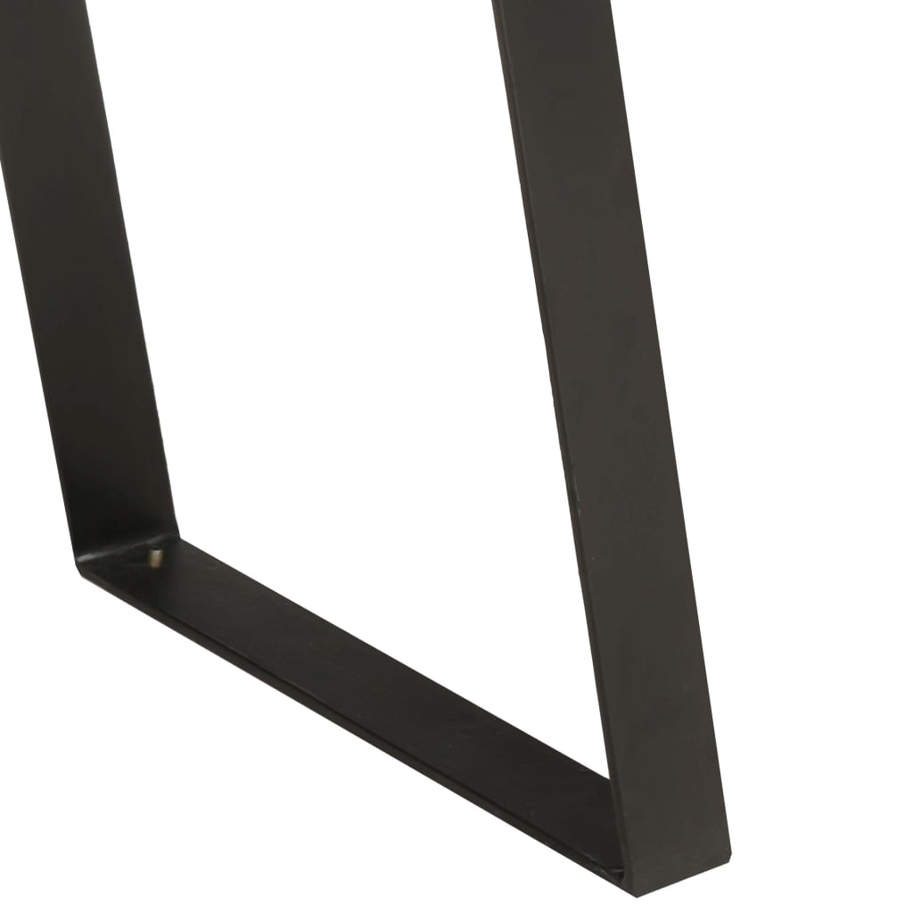 konsolbord 100x35x76 cm massivt akacietræ med naturlige kanter