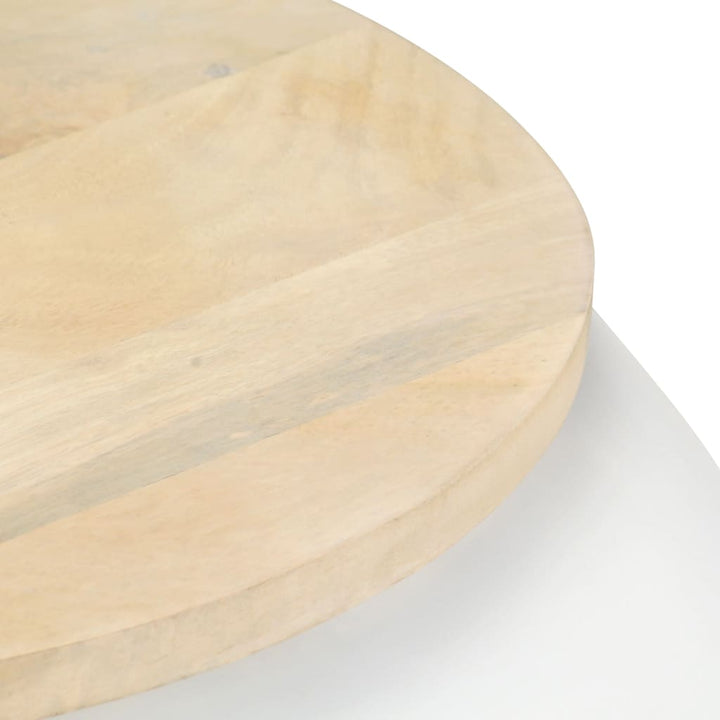 sofabord 68x68x30 cm massivt mangotræ hvid