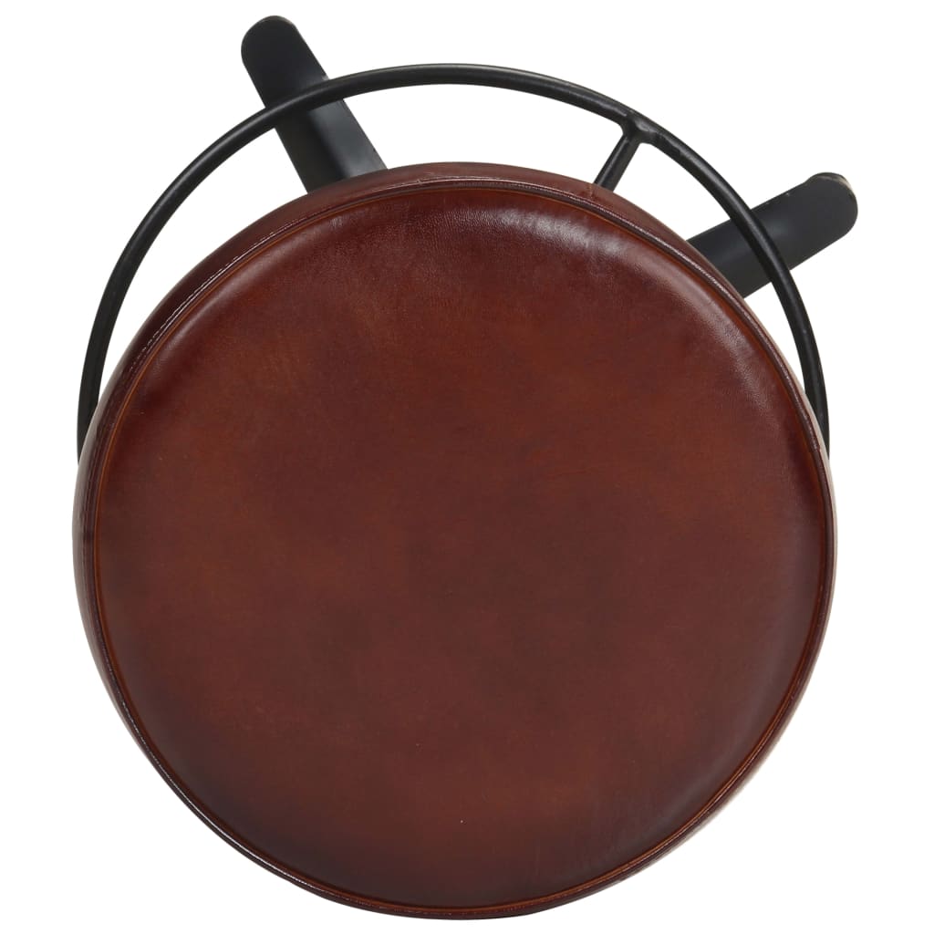 barstole 2 stk. 76 cm ægte læder