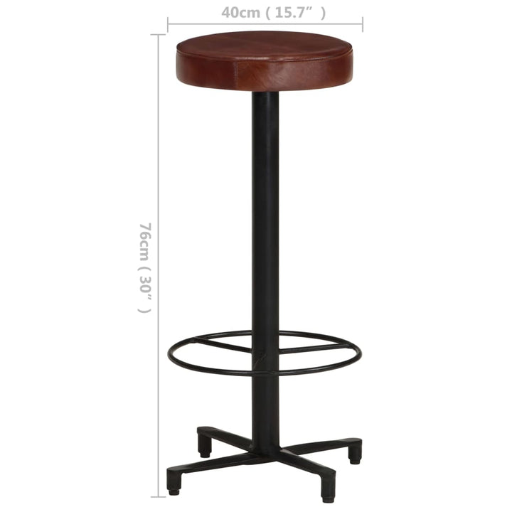 barstole 2 stk. 76 cm ægte læder