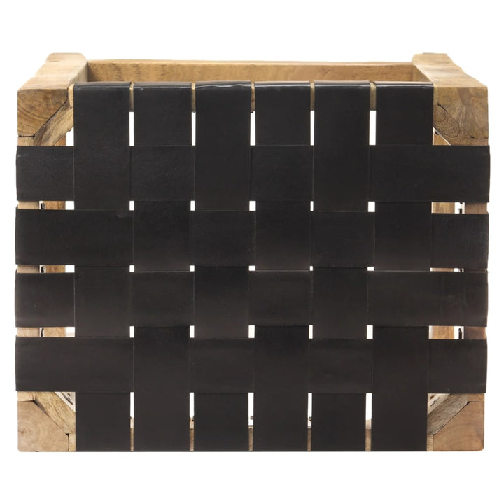 barstole 2 stk. 75 cm ægte skind sort