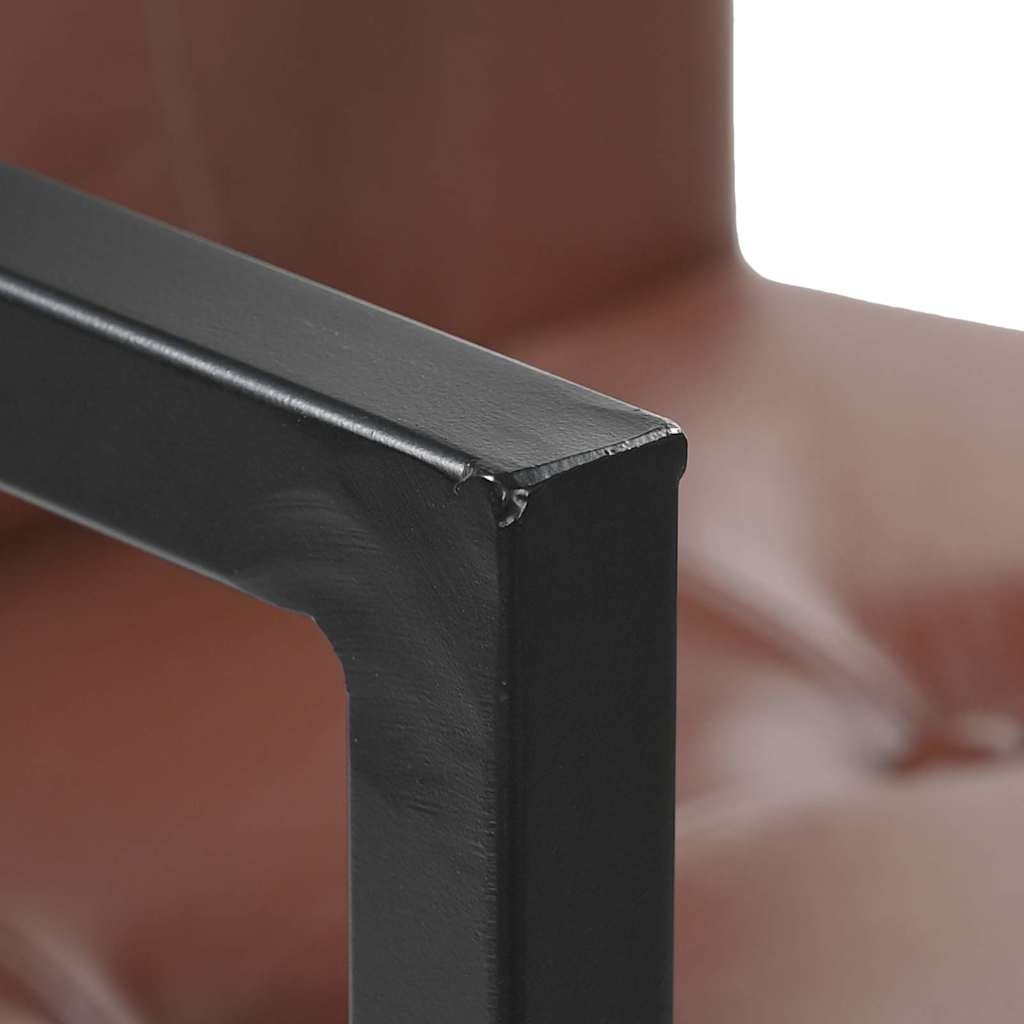 spisebordsstole med cantilever 2 stk. ægte læder brun
