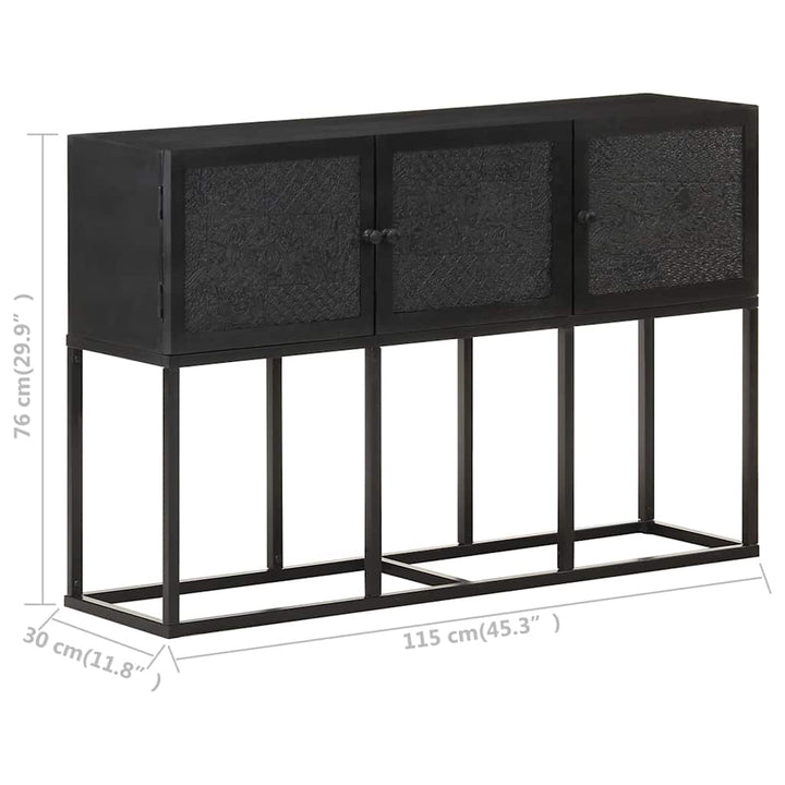 skænk 115x30x76 cm massivt mangotræ