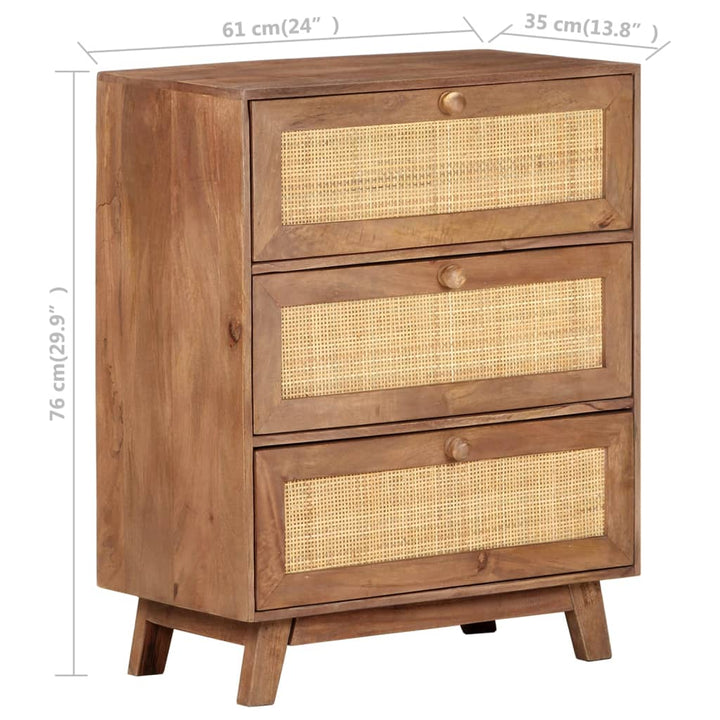 skænk 61x35x76 cm massivt mangotræ