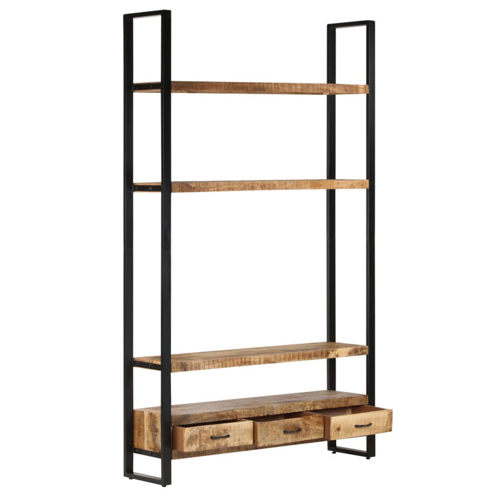 bogreol 118x30x200 cm massivt ru mangotræ