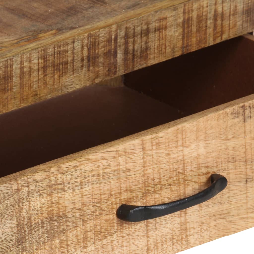 bogreol 118x30x200 cm massivt ru mangotræ