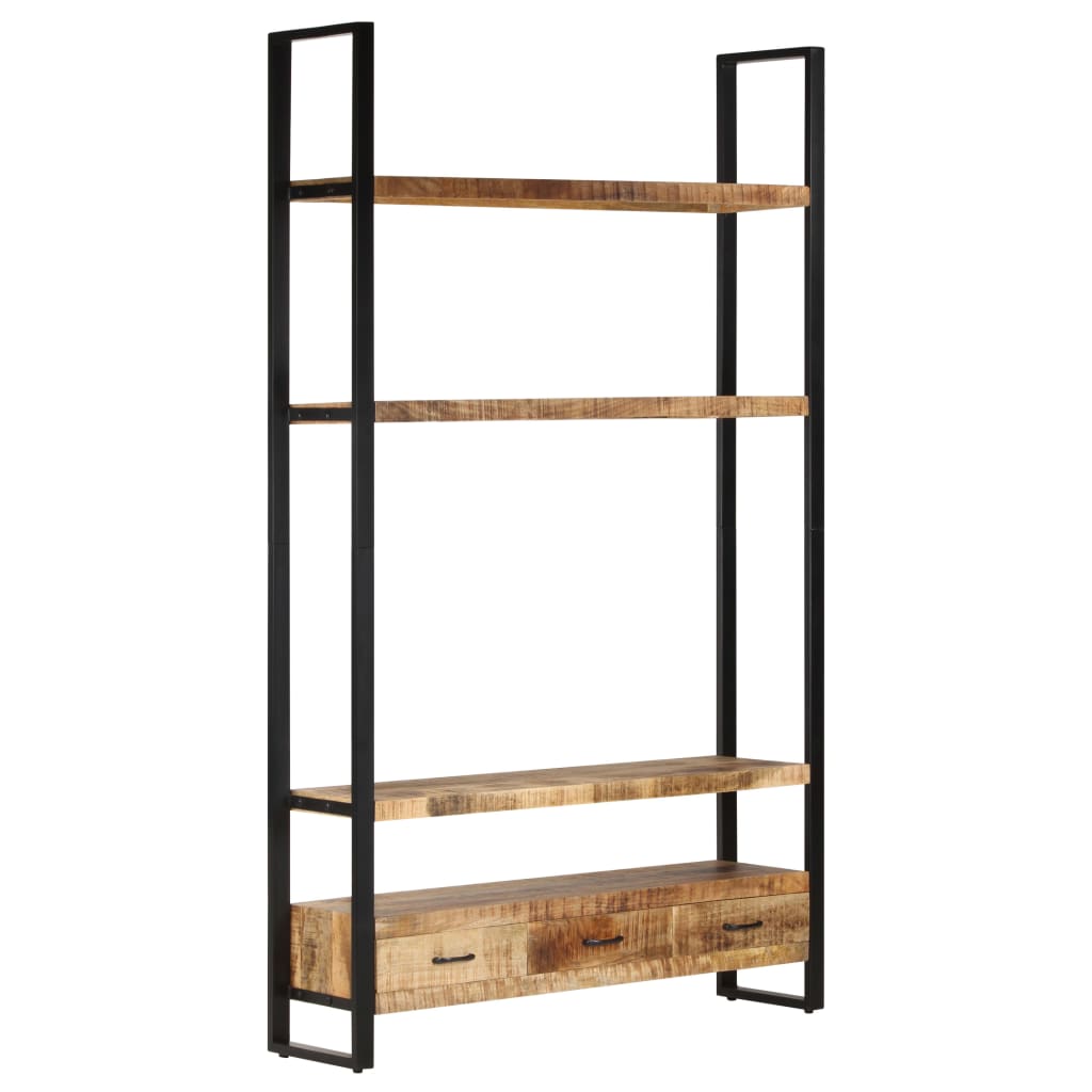 bogreol 118x30x200 cm massivt ru mangotræ