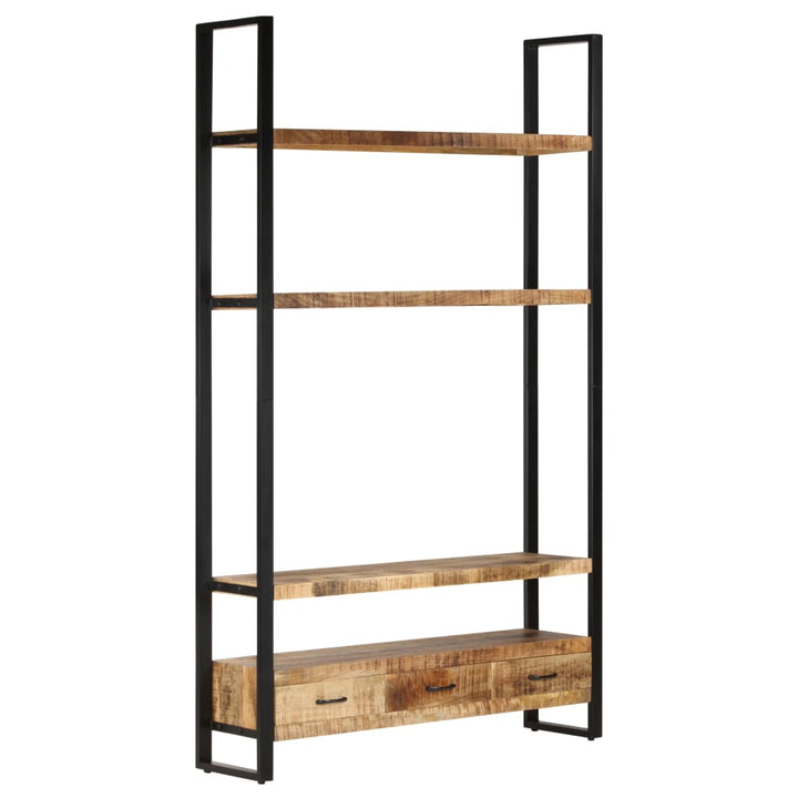 bogreol 118x30x200 cm massivt ru mangotræ