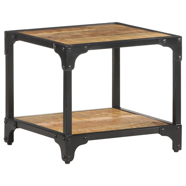 sofabord 40x40x36 cm massivt ru mangotræ