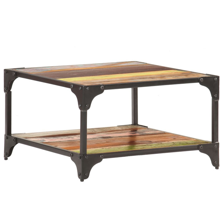 sofabord 60x60x35 cm massivt genbrugstræ