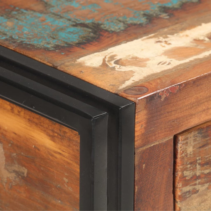 skænk 120x30x75 cm massivt genbrugstræ