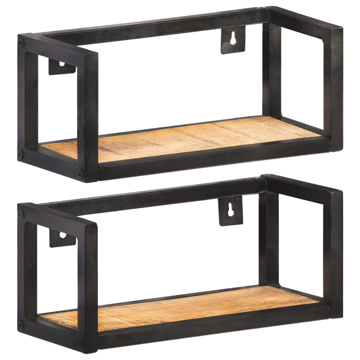 væghylder 2 stk. 40 cm ru mangotræ