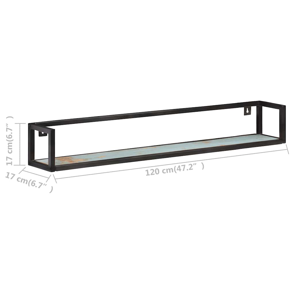 væghylder 2 stk. 120 cm massivt genbrugstræ